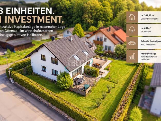 Mehrfamilienhaus zum Kauf 849.000 € 8 Zimmer 343 m² 691 m² Grundstück Offenau 74254