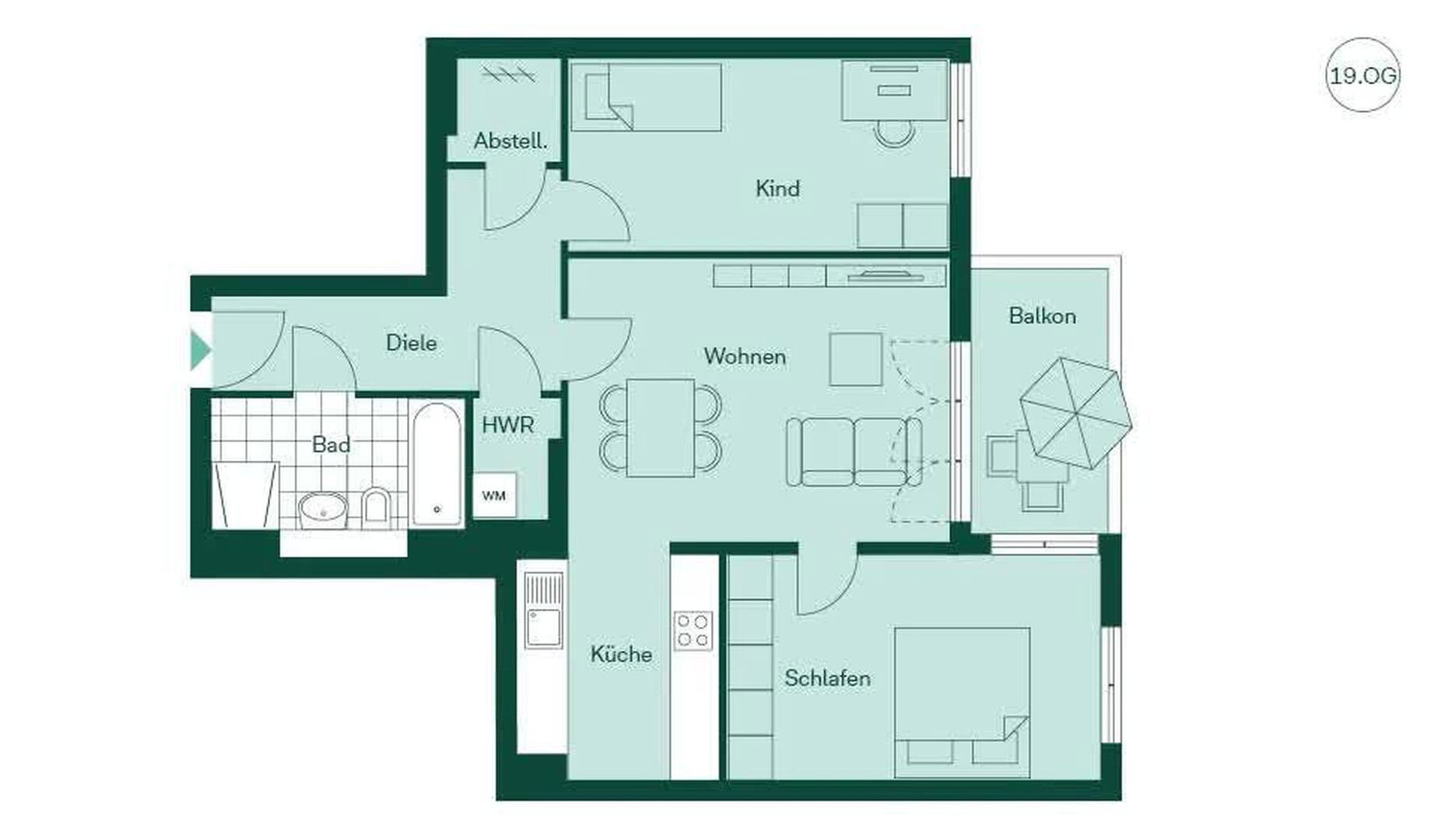 Wohnung zur Miete 1.600 € 3 Zimmer 76,2 m²<br/>Wohnfläche Märkische Allee 312 Marzahn Berlin 12687