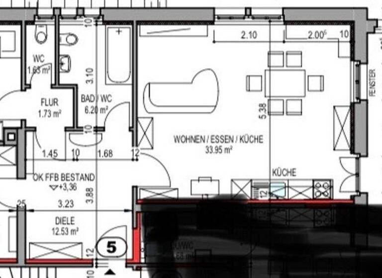 Studio zur Miete 1.552 € 3 Zimmer 97 m² 1. Geschoss frei ab 01.03.2026 Waidhof 1 1 Inzlingen 79594