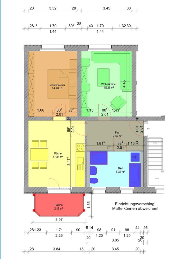 Wohnung zur Miete 525 € 2 Zimmer 65,5 m²<br/>Wohnfläche EG<br/>Geschoss 01.03.2025<br/>Verfügbarkeit Albert-Schweitzer-Ring 51 Wilkau-Haßlau Wilkau-Haßlau 08112