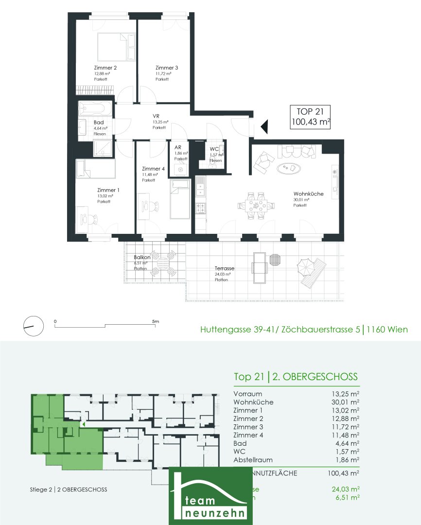 Wohnung zur Miete 1.707 € 5 Zimmer 100,4 m²<br/>Wohnfläche 2.<br/>Geschoss 01.12.2024<br/>Verfügbarkeit Huttengasse 39-41 Wien 1160