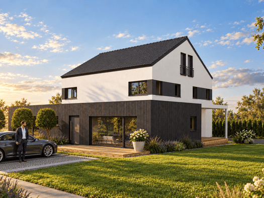Doppelhaushälfte zum Kauf - Erstbezug provisionsfrei 562.122 € 5 Zimmer 174 m² 376 m² Grundstück Am Fischfeld Großnöbach Fahrenzhausen 85777