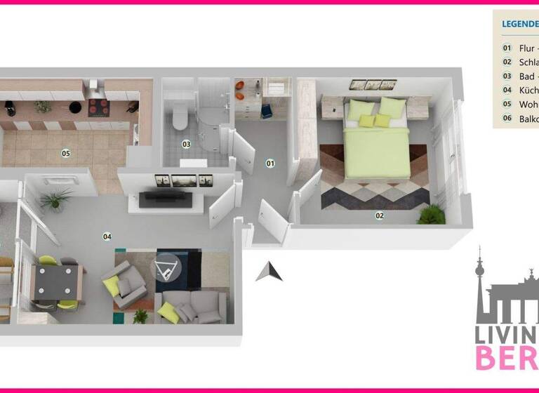 Wohnung zum Kauf 189.000 € 2 Zimmer 47 m² EG Kaulsdorf Berlin 12619