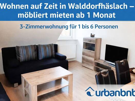 Wohnung zur Miete auf Zeit 1.800 € 3 Zimmer 75 m² frei ab sofort Weberstraße 0 Walddorf Walddorfhäslach 72141