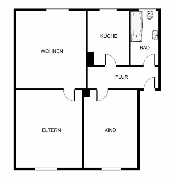 Wohnung zur Miete 690 € 3 Zimmer 62,7 m²<br/>Wohnfläche 1.<br/>Geschoss 01.01.2025<br/>Verfügbarkeit Dellmannsweg 51 Überruhr-Hinsel Essen 45277