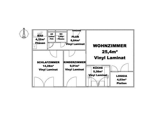 Wohnung zum Kauf 245.000 € 3 Zimmer 68 m²<br/>Wohnfläche 1.<br/>Geschoss Ebelsberg Linz 4030