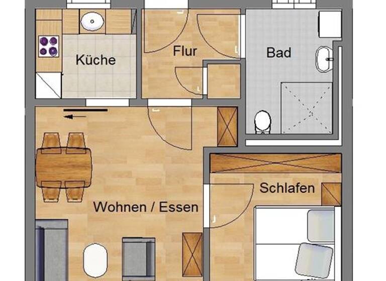 Terrassenwohnung zur Miete 482 € 2 Zimmer 53,6 m² EG frei ab 01.05.2026 Weizenkamp 11 Seelze 30926