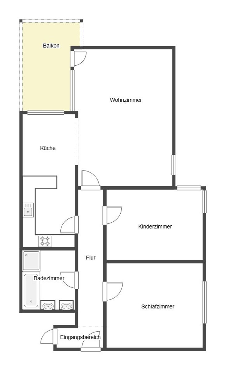 Wohnung zum Kauf 270.000 € 3 Zimmer 79,5 m²<br/>Wohnfläche EG<br/>Geschoss Stammheim - Mitte Stuttgart 70439