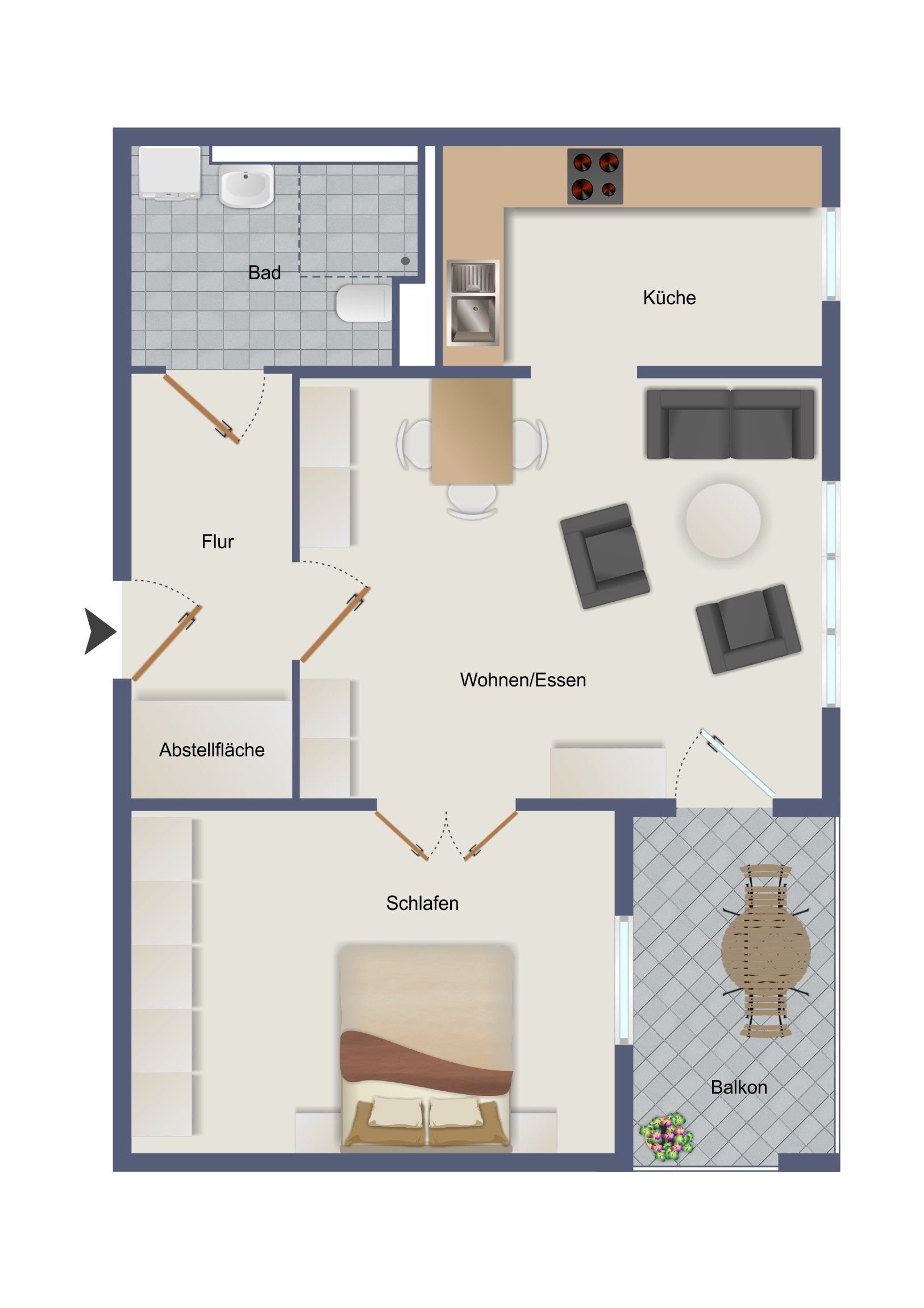 Wohnung zur Miete 760 € 2 Zimmer 56 m²<br/>Wohnfläche 4.<br/>Geschoss ab sofort<br/>Verfügbarkeit Neulichtenhofstraße 16 Hummelstein Nürnberg 90461