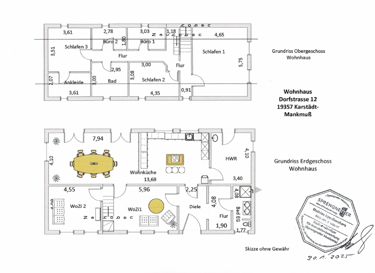 Haus zum Kauf 380.000 € 7 Zimmer 218 m² 7.270 m² Grundstück Mankmuß Karstädt 19357