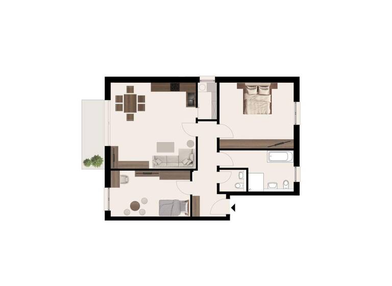 Wohnung zum Kauf provisionsfrei 509.000 € 3,5 Zimmer 96 m² 1. Geschoss frei ab 01.10.2026 Seckenheim Mannheim 68239