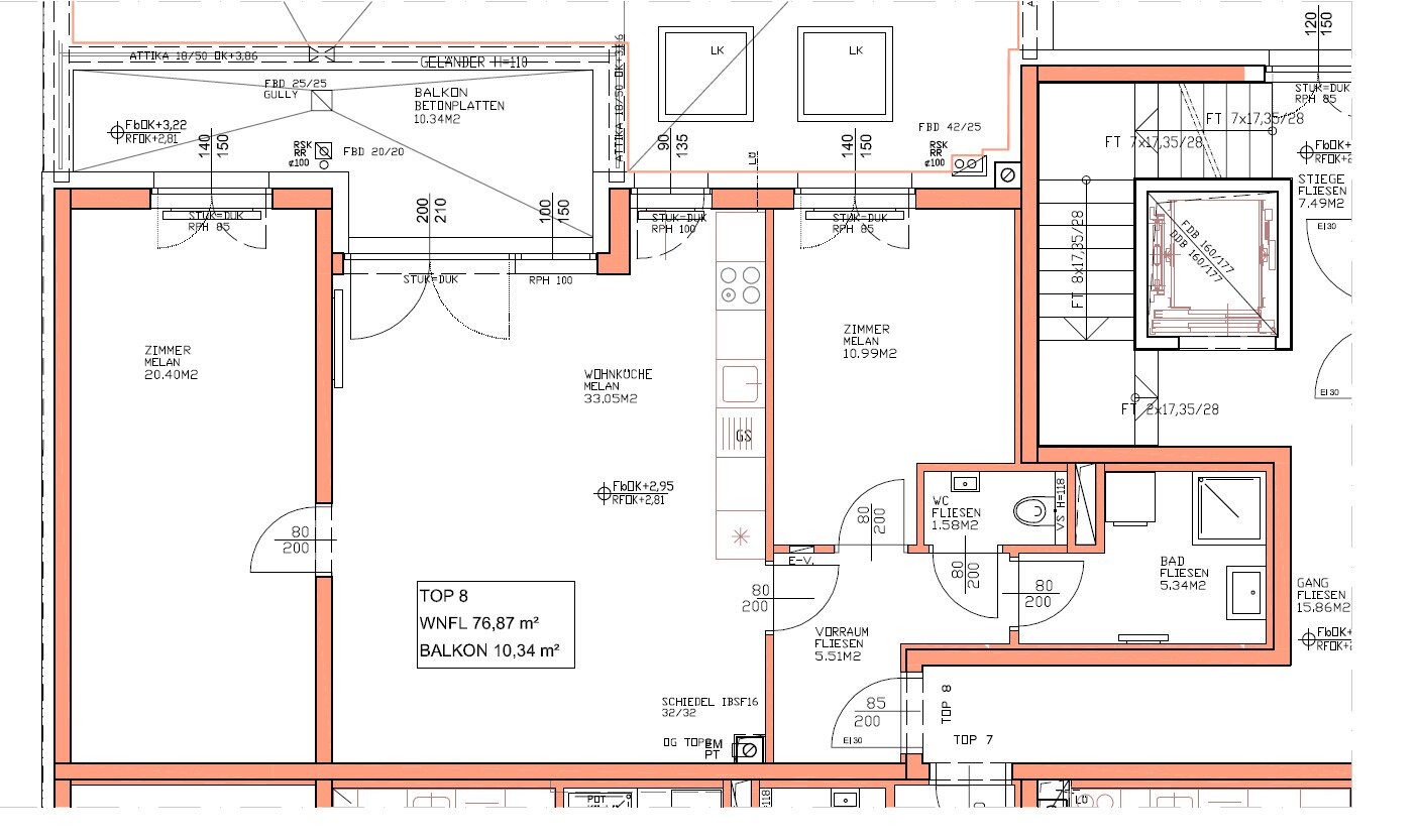 Wohnung zur Miete 840 € 3 Zimmer 76,9 m²<br/>Wohnfläche Doktor-Max-Burckhard-Ring Korneuburg 2100