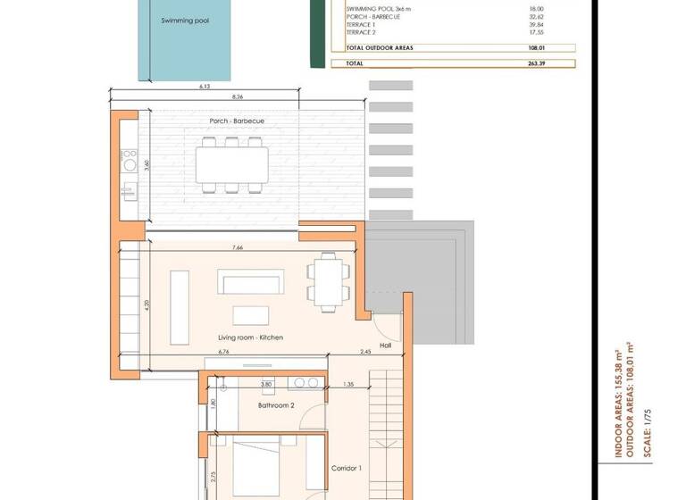 Doppelhaushälfte zum Kauf provisionsfrei 532.000 € 4 Zimmer 177 m² 393 m² Grundstück Calle Calle Vial 1 Mosa Trajectum BAÑOS Y MENDIGO 30155