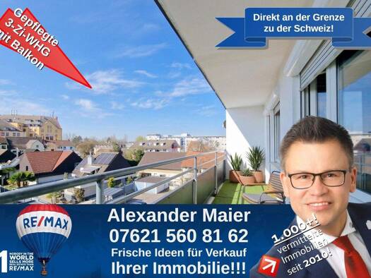 Wohnung zum Kauf 249.000 € 3 Zimmer 72,7 m² Friedlingen Weil am Rhein 79576