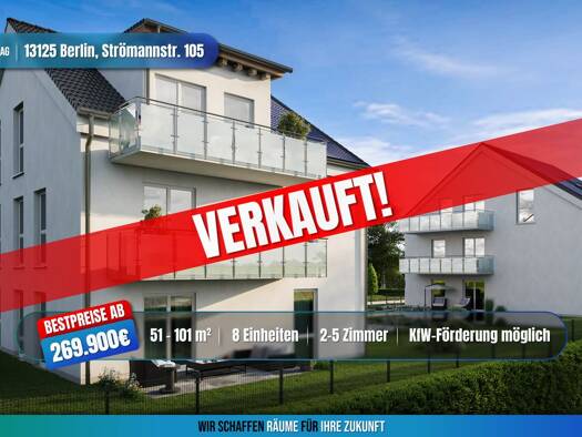 Wohnung zum Kauf provisionsfrei 269.900 € 2 Zimmer 51 m² Strömannstraße 105 Karow Pankow 13125
