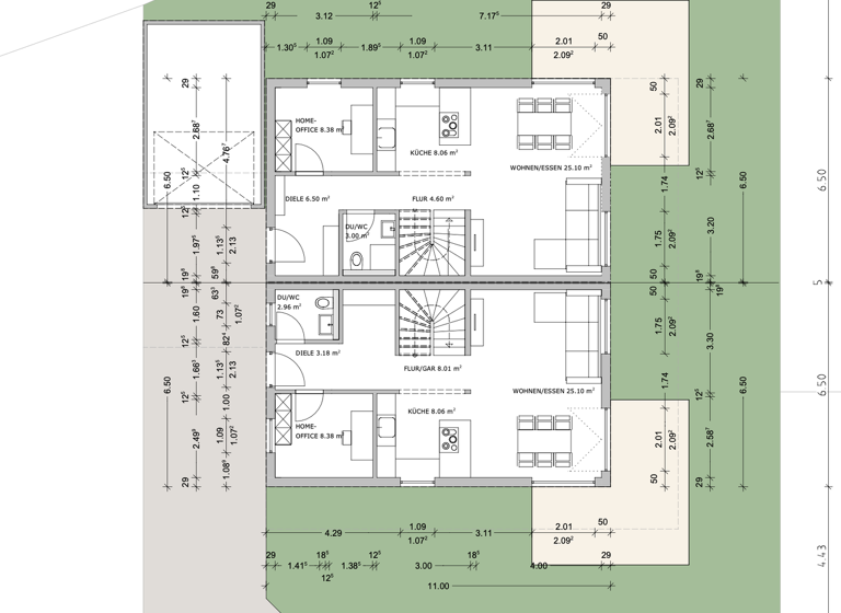 Doppelhaushälfte zum Kauf provisionsfrei 522.225 € 4 Zimmer 125 m² 289 m² Grundstück Ilsfeld 74360