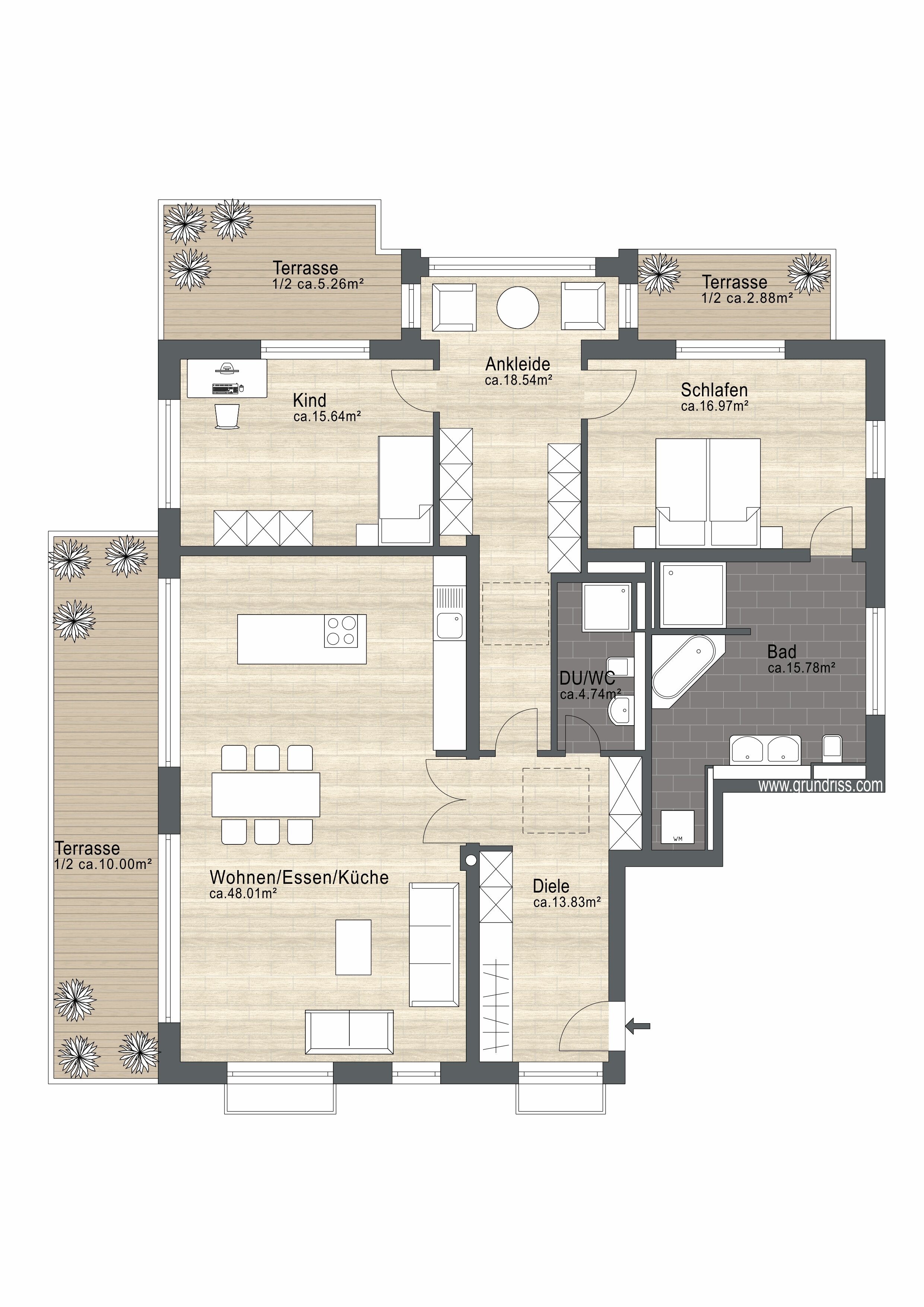 Wohnung zum Kauf provisionsfrei 2.550.000 € 4 Zimmer 151,7 m²<br/>Wohnfläche EG<br/>Geschoss Herzogpark München 81925