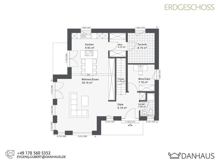 Einfamilienhaus zum Kauf provisionsfrei 510.360 € 5 Zimmer 153 m² 400 m² Grundstück Großbüllesheim Euskirchen 53881