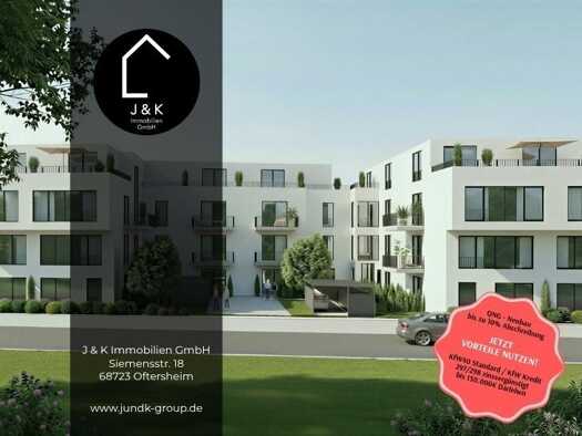 Wohnung zum Kauf - Erstbezug provisionsfrei 371.000 € 2 Zimmer 64 m² 1. Geschoss Plankstadt 68723