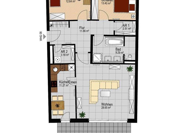 Wohnung zum Kauf provisionsfrei 697.500 € 3 Zimmer 103,7 m² EG Franz-Marc-Straße 1 Puchheim Bahnhof Puchheim-Bahnhof 82178