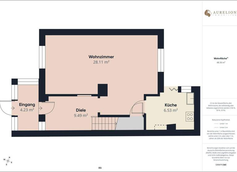 Reihenmittelhaus zum Kauf 394.000 € 4,5 Zimmer 116 m² 400 m² Grundstück Österreicher Kolonie Aschaffenburg 63739