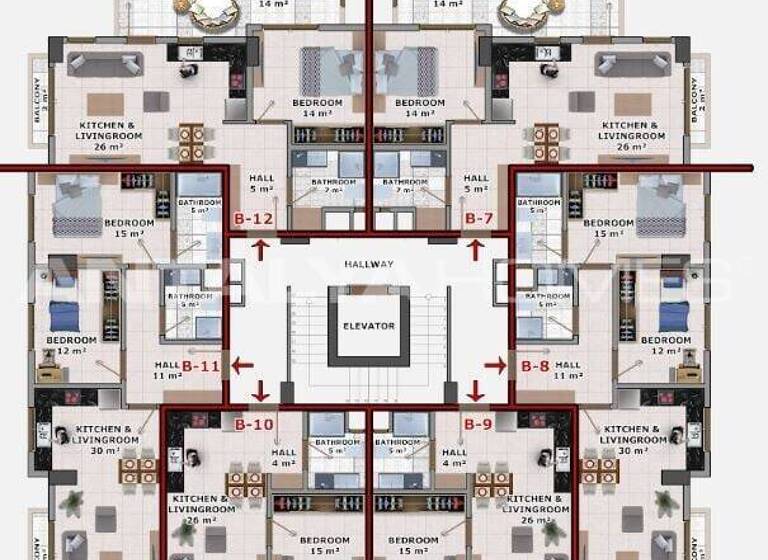 Studio zum Kauf 135.000 € 2 Zimmer 80 m² EG Antalya 07415