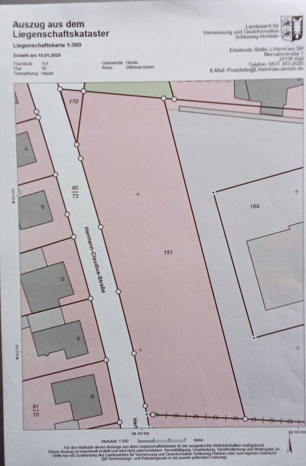 Grundstück zum Kauf provisionsfrei 349.000 € 3.088 m² Grundstück Hermann Claudius Str Heide Heide 25746