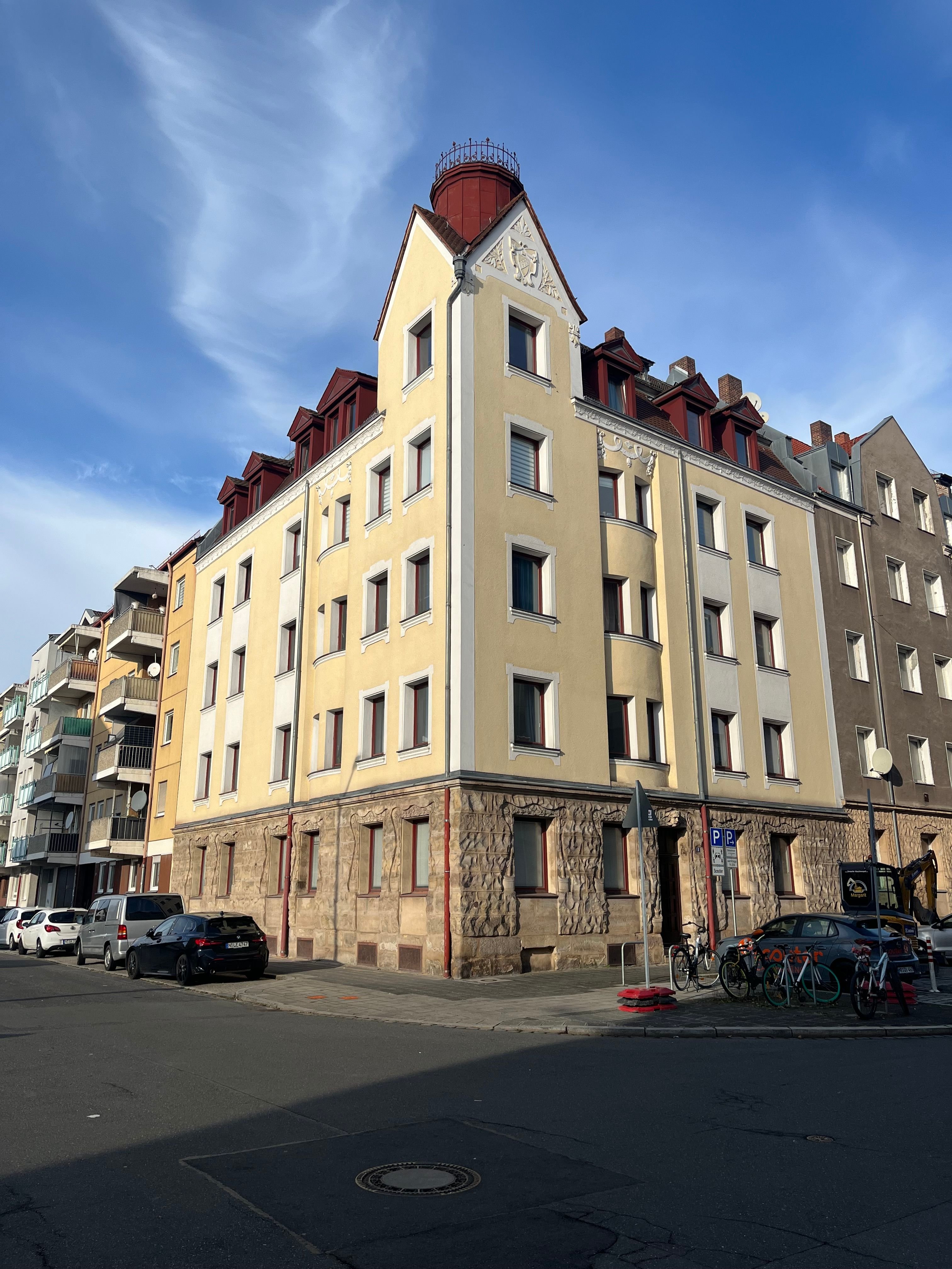 Wohnung zur Miete 700 € 2,5 Zimmer 54 m²<br/>Wohnfläche 1.<br/>Geschoss ab sofort<br/>Verfügbarkeit Heinrichstrasse 8 St. Leonhard Nürnberg 90439