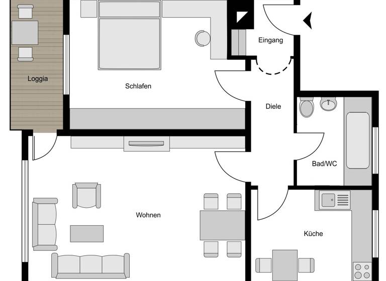 Wohnung zum Kauf 115.000 € 2,5 Zimmer 65 m²<br/>Wohnfläche 1.<br/>Geschoss Weitmar Bochum 44795