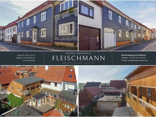 Haus zum Kauf provisionsfrei 90.000 € 12 Zimmer 346,6 m² 442 m² Grundstück Geschwenda 99331