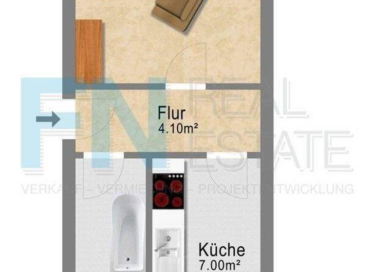 Studio zur Miete 289 € 1 Zimmer 31,1 m² 4. Geschoss Paul-Flechsig-Straße 19 Meusdorf Leipzig / Probstheida 04289