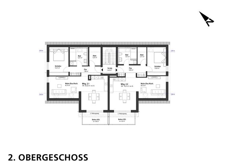 Wohnung zum Kauf - Erstbezug provisionsfrei 374.000 € 3 Zimmer 82,3 m² 2. Geschoss Bühl Burgrieden 88483