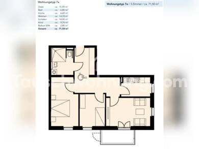 Wohnung zur Miete Tauschwohnung 880 € 3 Zimmer 71 m² EG Potsdam 14473