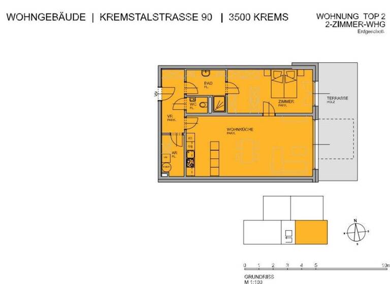 Wohnung zur Miete 950 € 2 Zimmer 76,5 m² frei ab sofort Krems an der Donau 3500