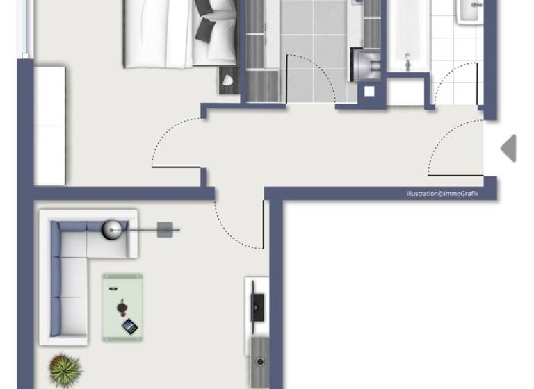 Wohnung zum Kauf 183.000 € 2 Zimmer 59,5 m² 2. Geschoss Neusäß 86356