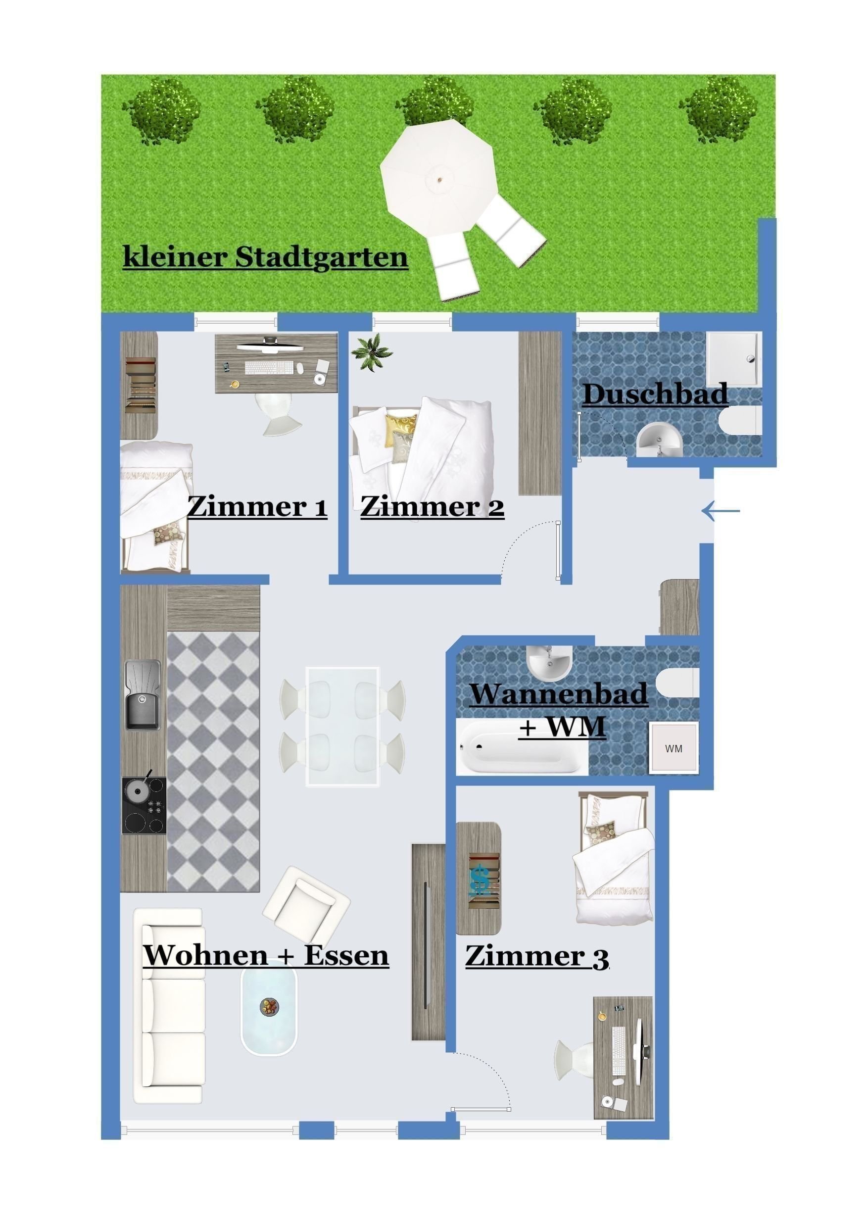 Terrassenwohnung zum Kauf 825.000 € 4 Zimmer 87,9 m²<br/>Wohnfläche ab sofort<br/>Verfügbarkeit St.Pauli Hamburg 20359