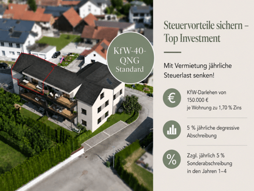 Wohnung zum Kauf - Erstbezug provisionsfrei 379.000 € 2,5 Zimmer 67,4 m² Essenbach Essenbach 84051