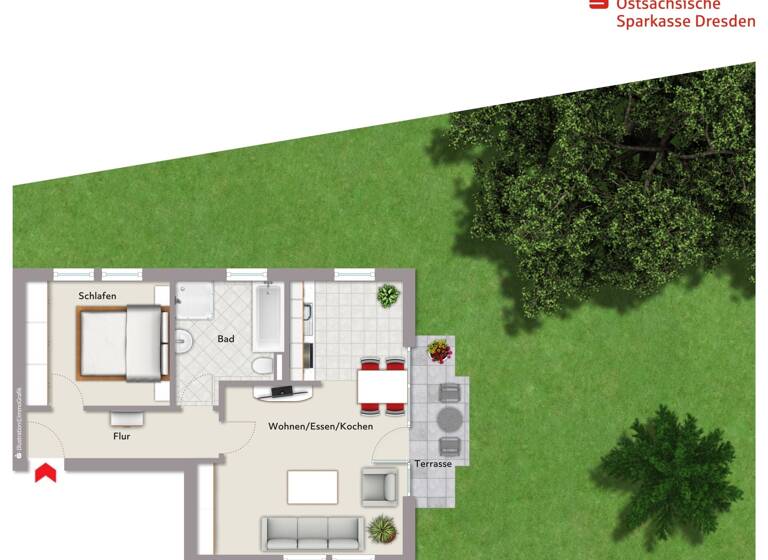 Wohnung zum Kauf 130.000 € 2 Zimmer 52,9 m²<br/>Wohnfläche Klotzsche Dresden 01109