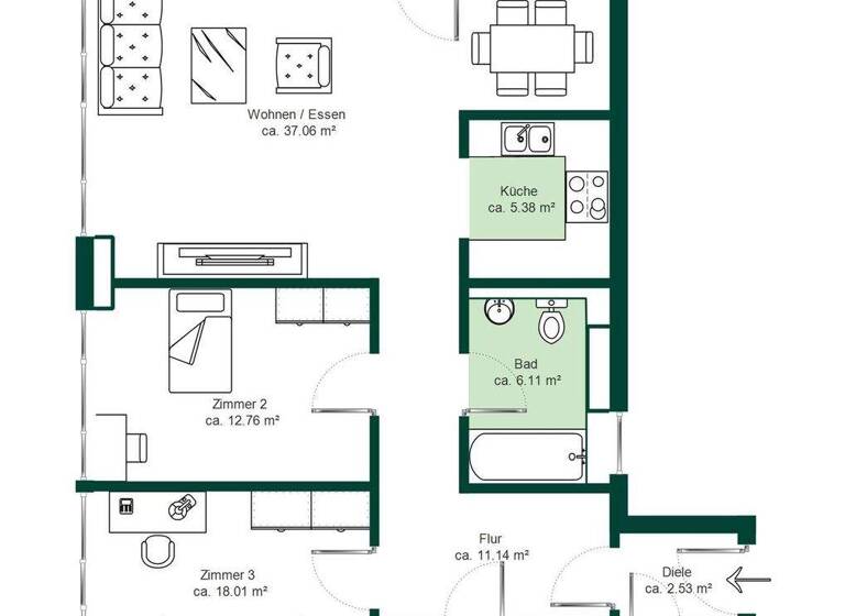 Wohnung zum Kauf - Erstbezug provisionsfrei 999.500 € 3 Zimmer 107,2 m² 9. Geschoss Friedrichshain Berlin Friedrichshain 10243