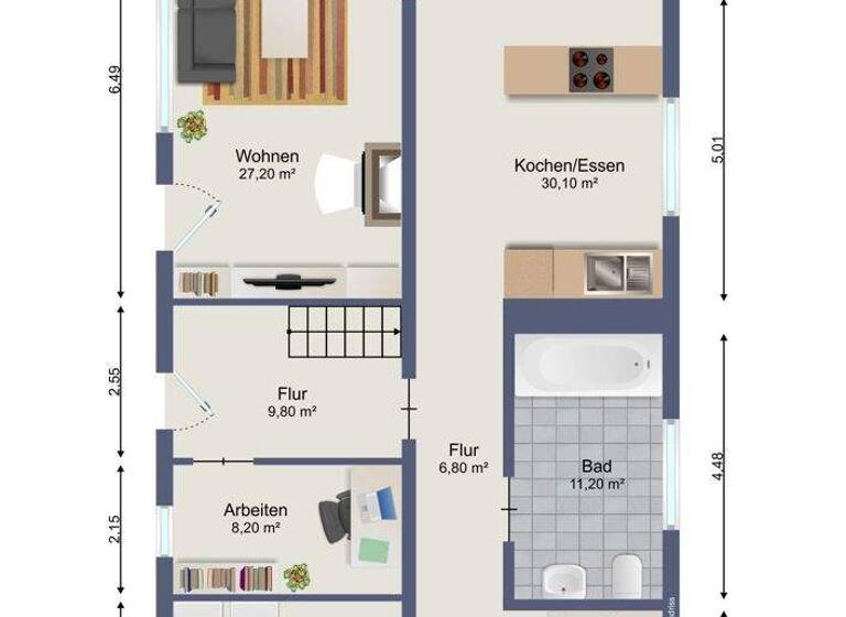 Einfamilienhaus zum Kauf provisionsfrei 149.900 € 3 Zimmer 112 m² 2.470 m² Grundstück Katelbogen 18246