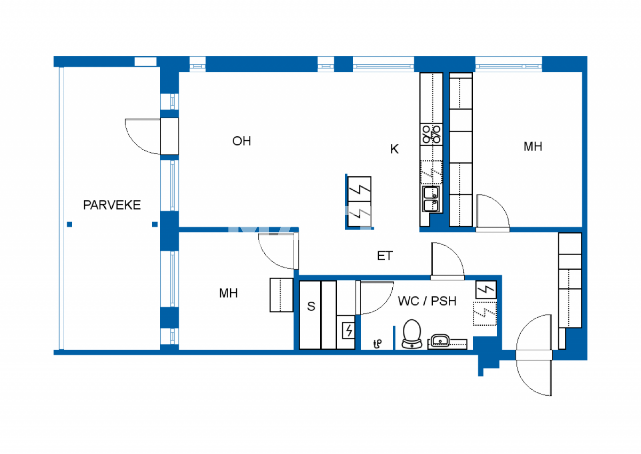 Studio zum Kauf 187.000 € 3 Zimmer 68,5 m²<br/>Wohnfläche 1.<br/>Geschoss Kaupunginranta 9 Raahe 92100