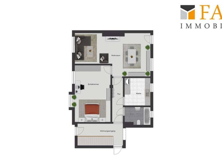 Wohnung zur Miete 500 € 2 Zimmer 60 m² frei ab sofort Münkerstraße 4-6 Stadtmitte Krefeld 47798