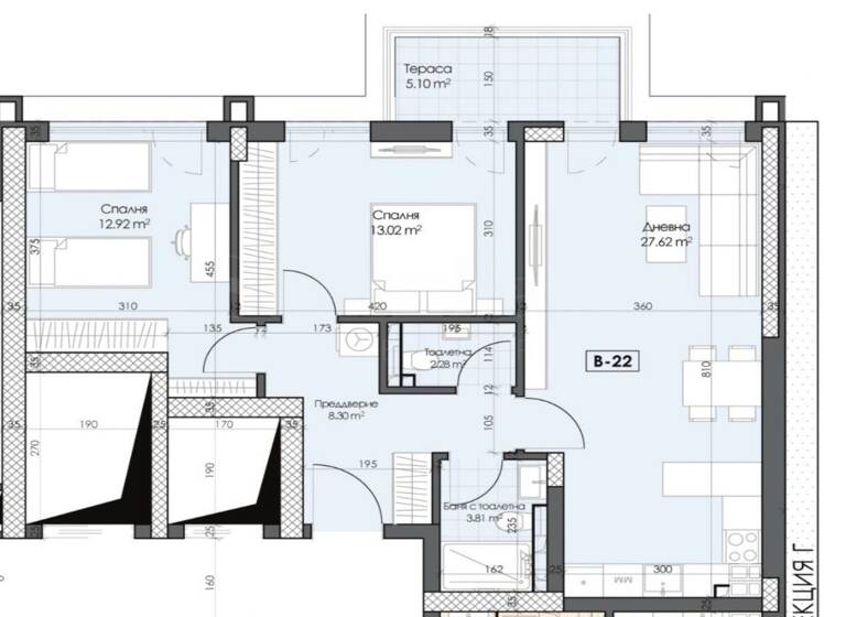 Wohnung zum Kauf 115.028 € 3 Zimmer 105,5 m² Plovdiv