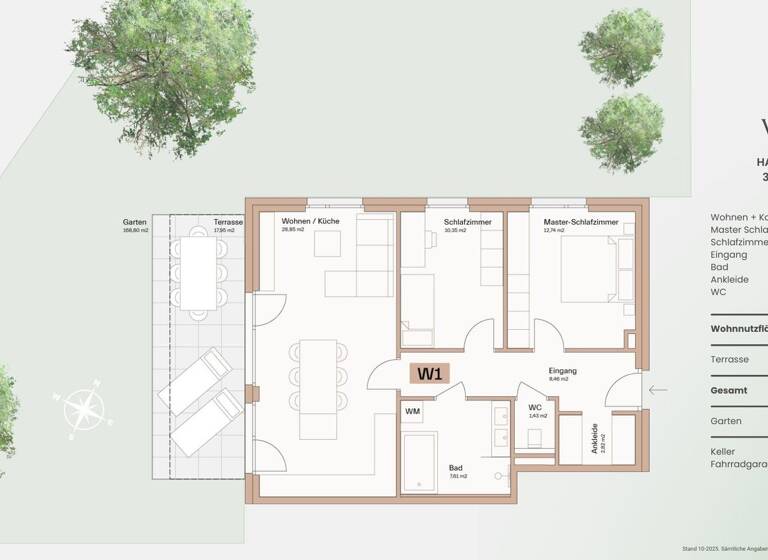 Wohnung zum Kauf - Erstbezug provisionsfrei 498.500 € 3 Zimmer 72,3 m² EG frei ab 01.07.2027 Seekirchnerstrasse Obertrum 5162