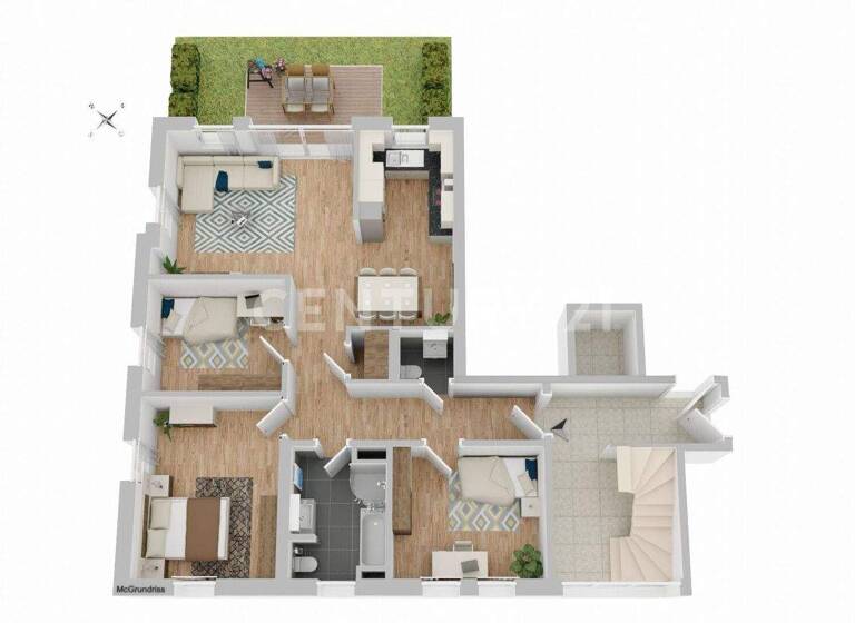 Terrassenwohnung zur Miete 1.850 € 4 Zimmer 107 m² EG frei ab 01.04.2026 Falkenheim Nürnberg 90469