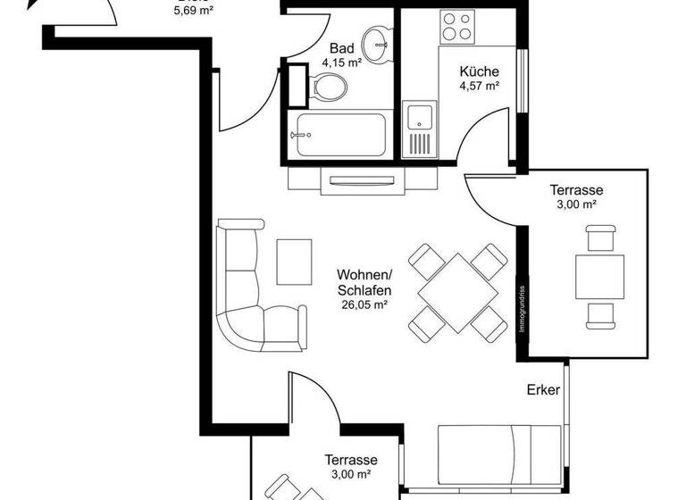 Studio zum Kauf 379.000 € 1 Zimmer 46 m² Pasing-Obermenzing München 81247