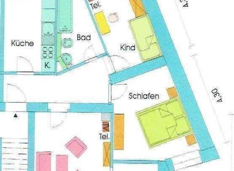 Wohnung zur Miete 375 € 3 Zimmer 68 m² 2. Geschoss frei ab sofort Siegener Straße 50 Stadtmitte Plauen 08523