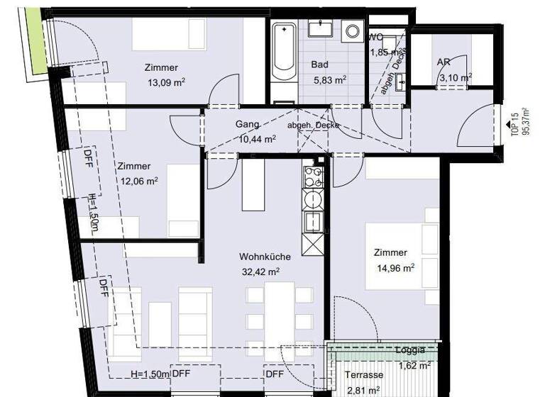 Wohnung zum Kauf - Erstbezug 935.500 € 4 Zimmer 93,5 m² 3. Geschoss Wien 1180