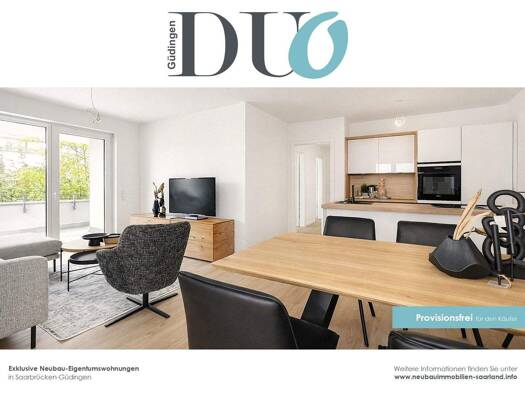 Wohnung zum Kauf - Erstbezug provisionsfrei 372.200 € 3 Zimmer 90,2 m² St Arnual Saarbrücken 66119