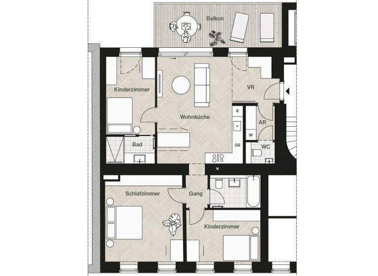 Terrassenwohnung zum Kauf - Erstbezug 749.000 € 4 Zimmer 93,7 m² 2. Geschoss Wien 1150